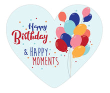  Herzkarte 21,5 x 18,5 cm - Happy Birthday & Happy Moments