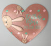 Herzkarte 21,5 x 18,5 cm - Fröhliche Ostern und liebe Grüße!