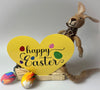 Herzkarte 21,5 x 18,5 cm - Happy Easter