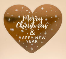  Herzkarte 21,5 x 18,5 cm - Merry Christmas and Happy New Year!